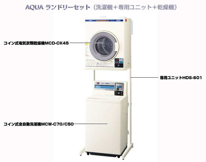 SANYO AQUA コイン式 全自動 洗濯機 乾燥機 CD-S45C1 MCW-C45 - 3